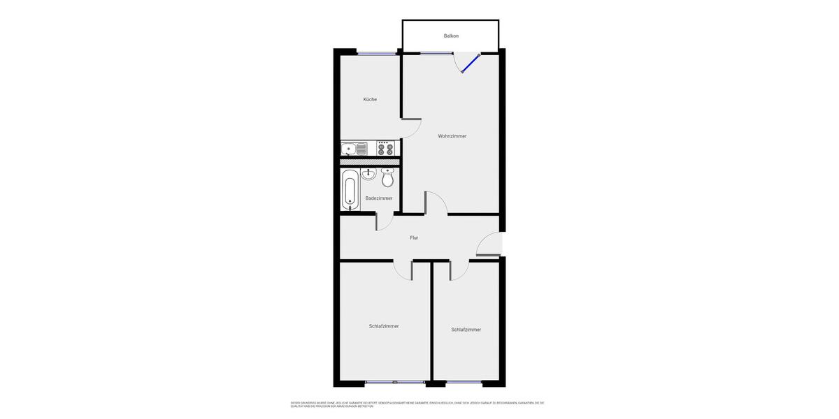 Etagenwohnung Leipzig Lausen-Grünau - 3 Zimmer, 69 m&sup2;, 534&euro; | Angebot:26593963