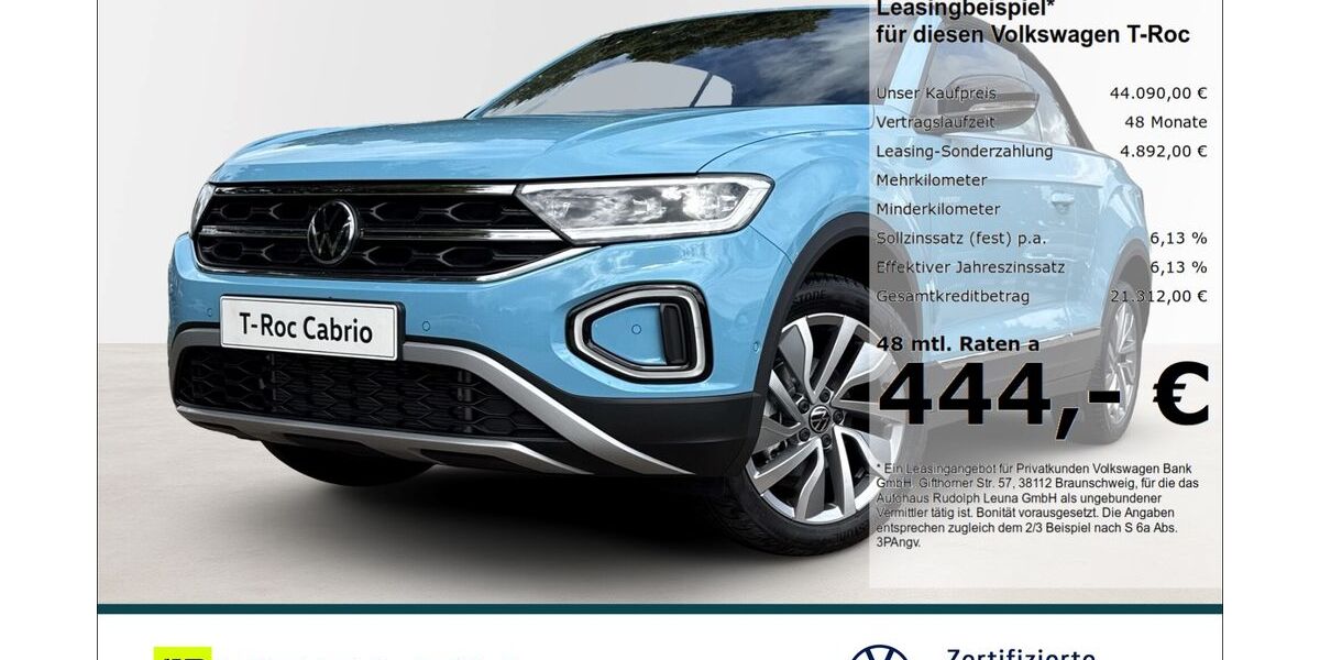 VW T-Roc 2.500 km 40.870 &euro; Leuna 06237