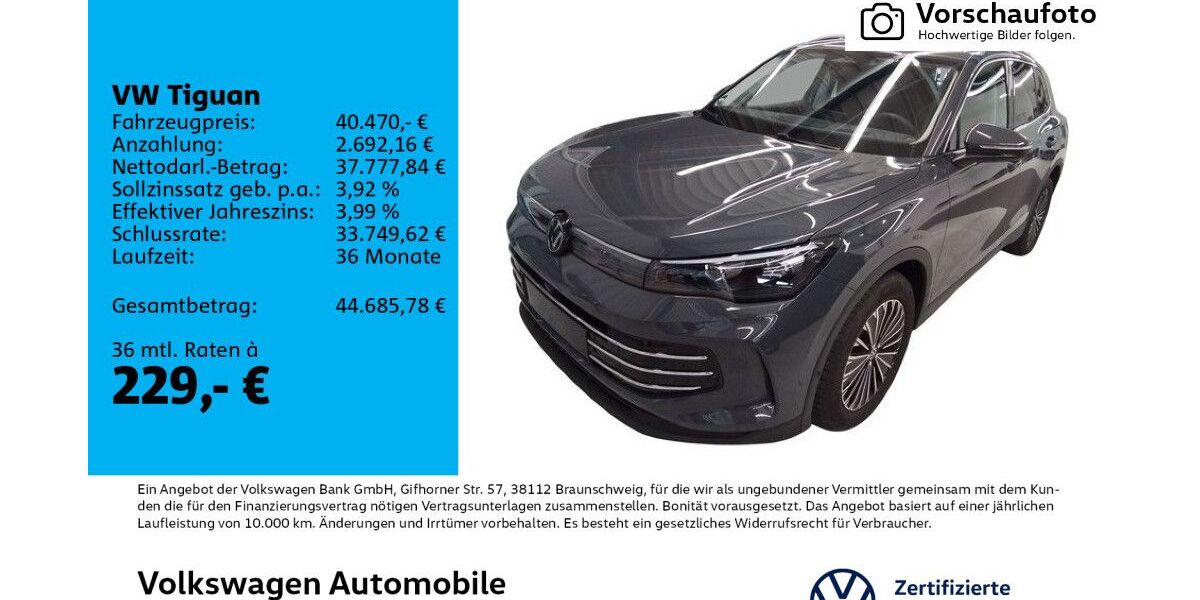 VW Tiguan 6.595 km 39.270 &euro; Leipzig 04277