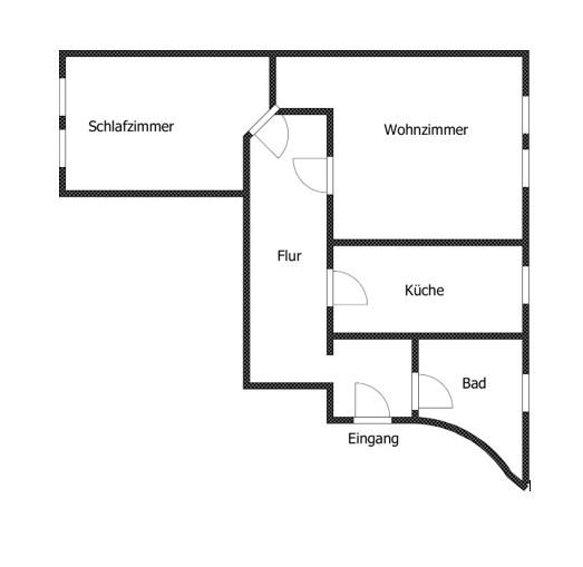Etagenwohnung Leipzig Nordost - 2 Zimmer, 61 m&sup2;, 600&euro; | Angebot:20567256