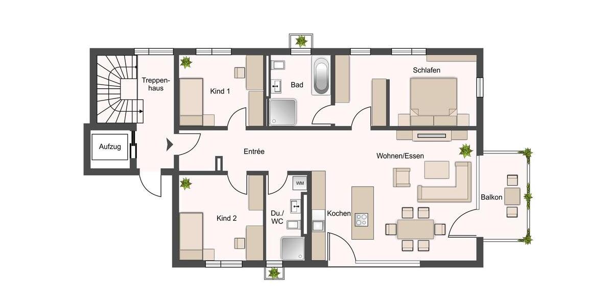 Etagenwohnung Machern - 4 Zimmer, 107 m&sup2;, 1.611&euro; | Angebot:25959986