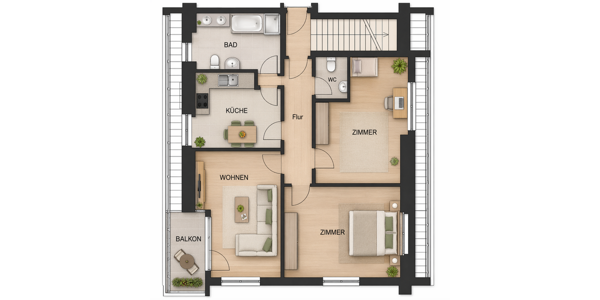 Etagenwohnung Bad Dürrenberg - 3 Zimmer, 80 m&sup2;, 700&euro; | Angebot:26257256