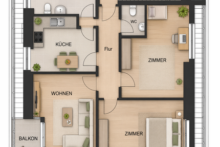 Wohnung Bad Dürrenberg - 3 Zimmer, 80 m&sup2;, 700&euro; | Angebot:26257256
