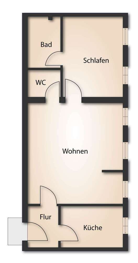 Wohnung zum Mieten in Halle 430 € 60.68 m²