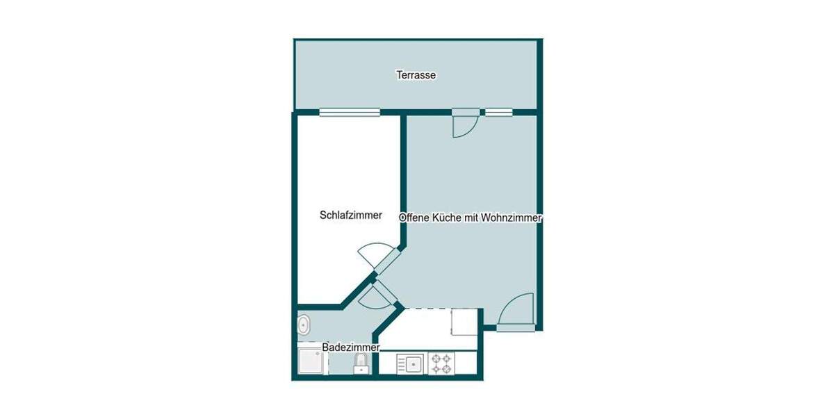 Etagenwohnung Leipzig Zentrum-Nord - 2 Zimmer, 44 m&sup2;, 160.000&euro; | Angebot:25390382
