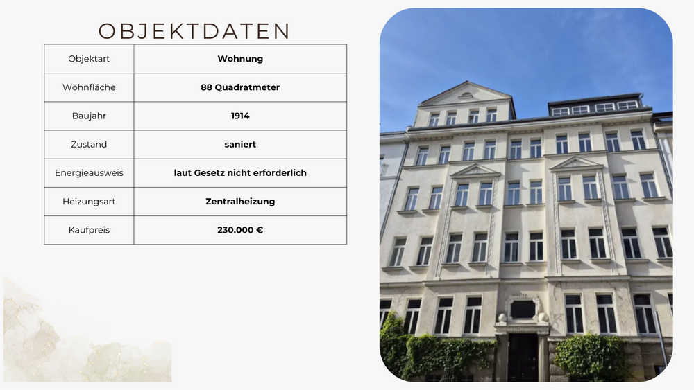 Wohnung zum Kaufen in Stötteritz 230.000 € 88 m² 3 zimmer