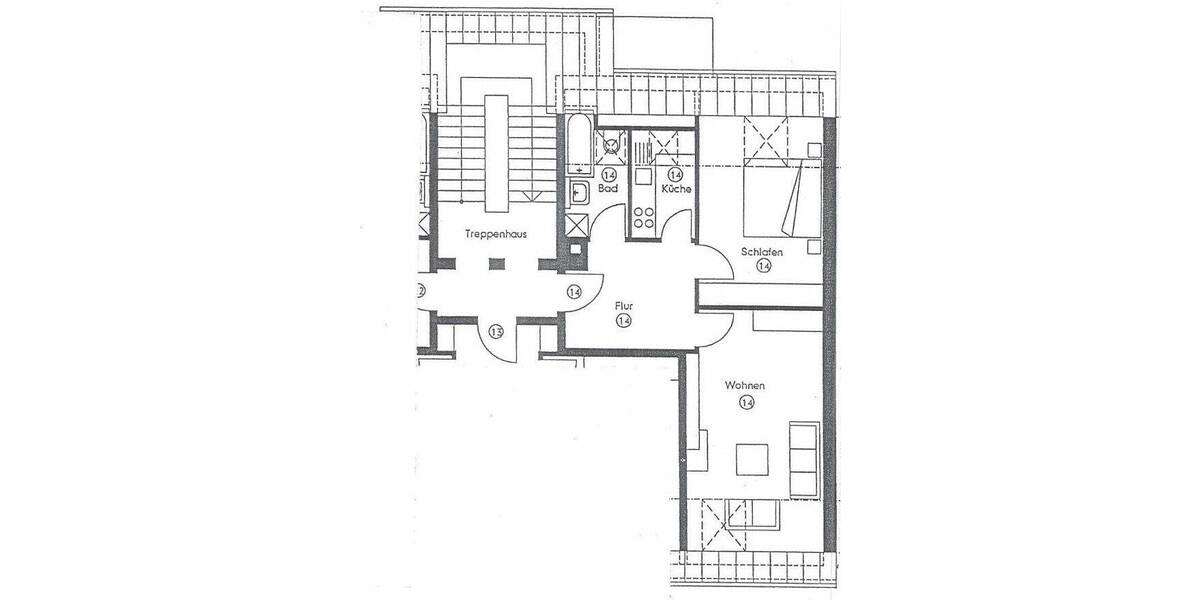 Etagenwohnung Leipzig Gohlis-Mitte - 2 Zimmer, 49 m&sup2;, 390&euro; | Angebot:26893176