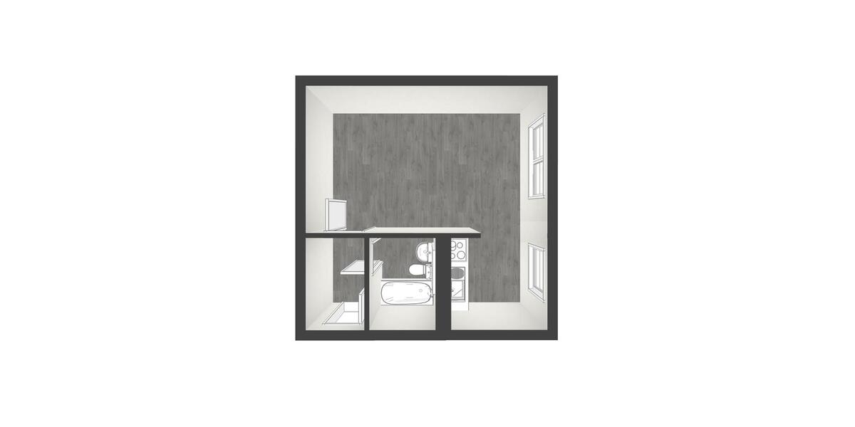 Etagenwohnung Leipzig Lausen-Grünau - 1 Zimmer, 33 m&sup2;, 328&euro; | Angebot:26299321