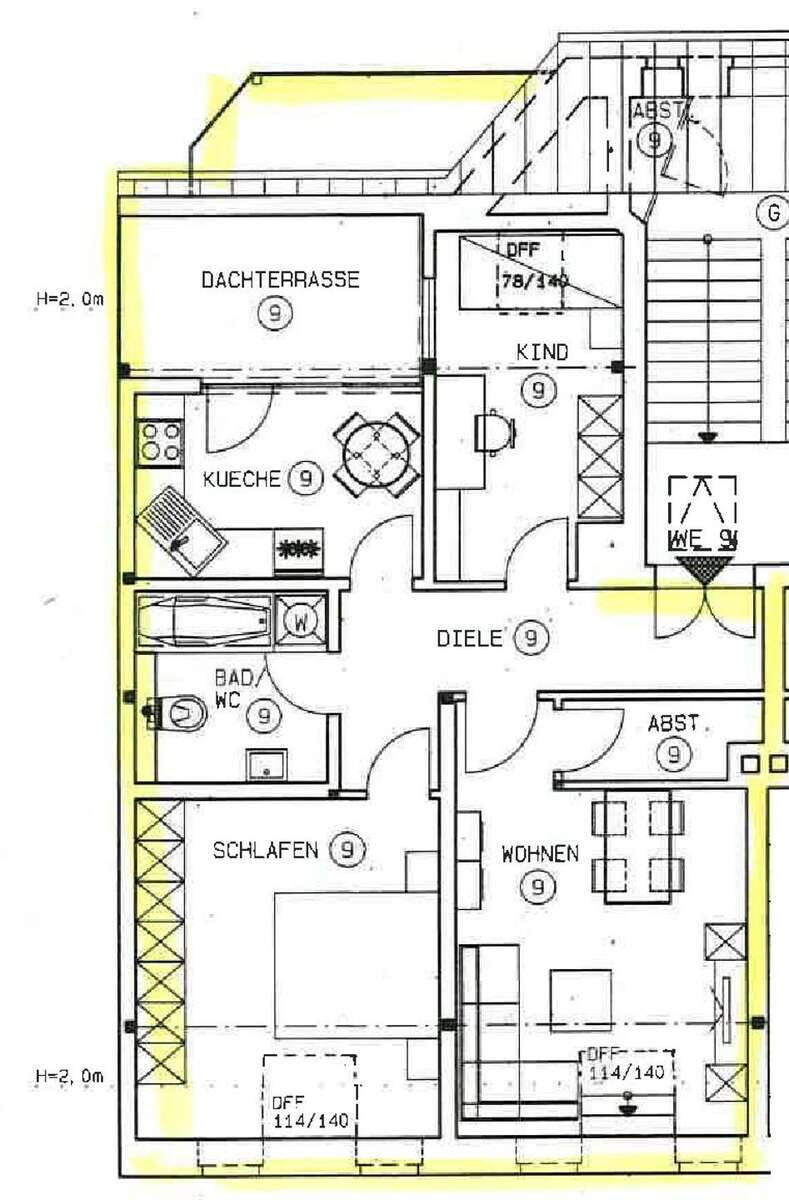 vermietete Eigentumswohnung mit Dachterrasse in Leipzig- Gohlis 3 zimmer