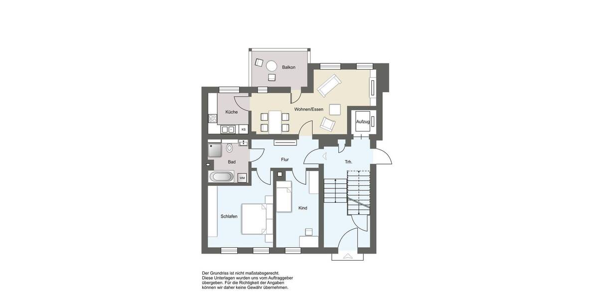 Etagenwohnung Leipzig Wahren - 3 Zimmer, 69 m&sup2;, 160.000&euro; | Angebot:26247776