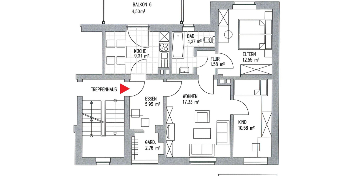 AB 01.06.2026 WAHREN + 3 RAUM WOHNUNG + 2.OG + BALKON - Etagenwohnung Leipzig-Wahren Wahren | Angebot:26146302