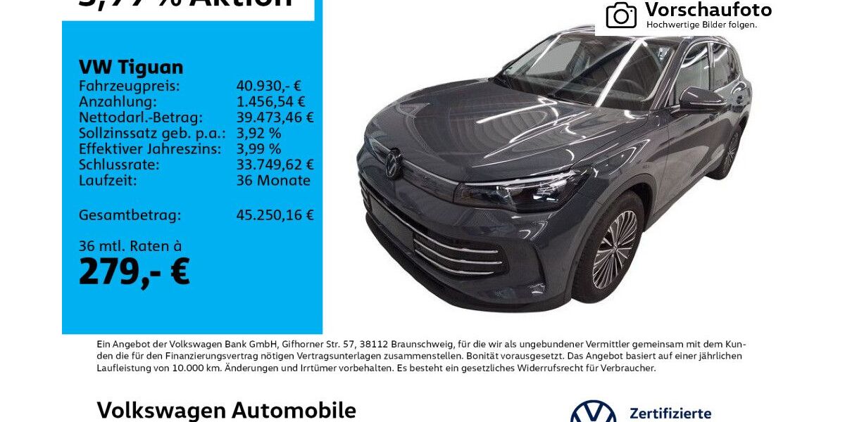 VW Tiguan 6.590 km 40.930 &euro; Leipzig 04277