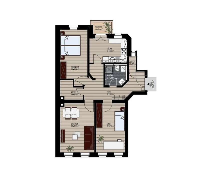 3-Zimmer mit Balkon - Ihr Eigentum im Leipziger Nordosten 3 zimmer