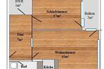 Etagenwohnung Leipzig Südwest - 2 Zimmer, 71 m&sup2;, 645&euro; | Angebot:26610484