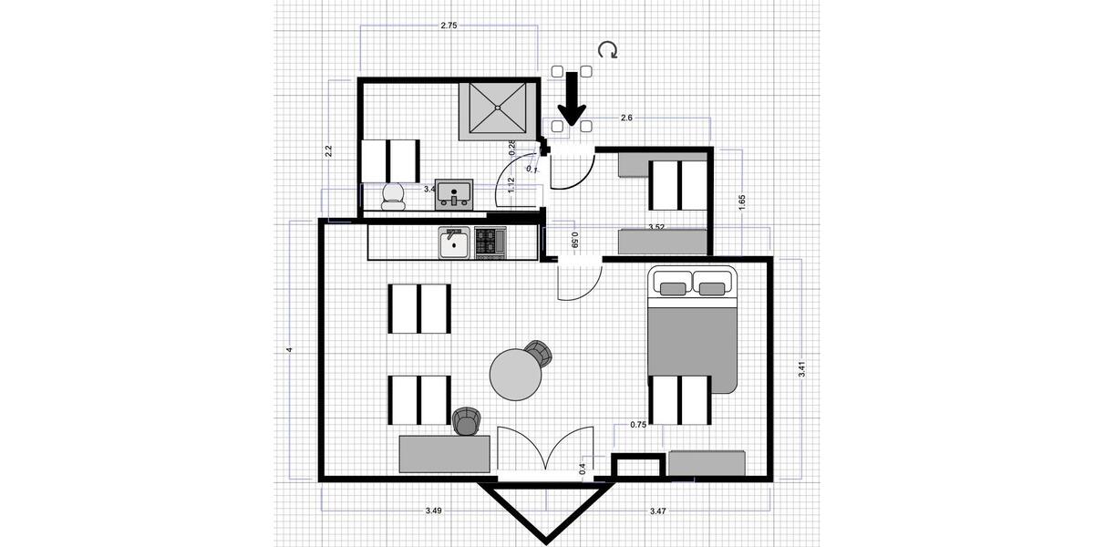 Dachgeschoßwohnung Leipzig Süd - 1 Zimmer, 30 m&sup2;, 695&euro; | Angebot:26084895