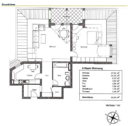 Dachgeschoßwohnung Leipzig Südost - 2 Zimmer, 83 m&sup2;, 345.000&euro; | Angebot:6948192
