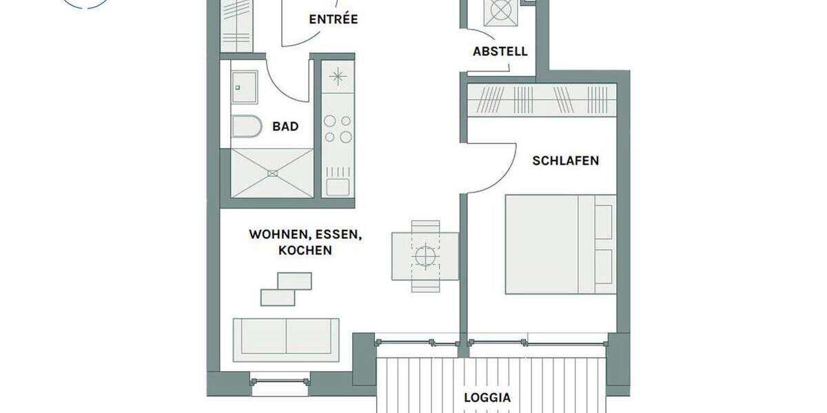 Etagenwohnung Leipzig Zentrum-Ost - 2 Zimmer, 44 m&sup2;, 240.000&euro; | Angebot:25684294