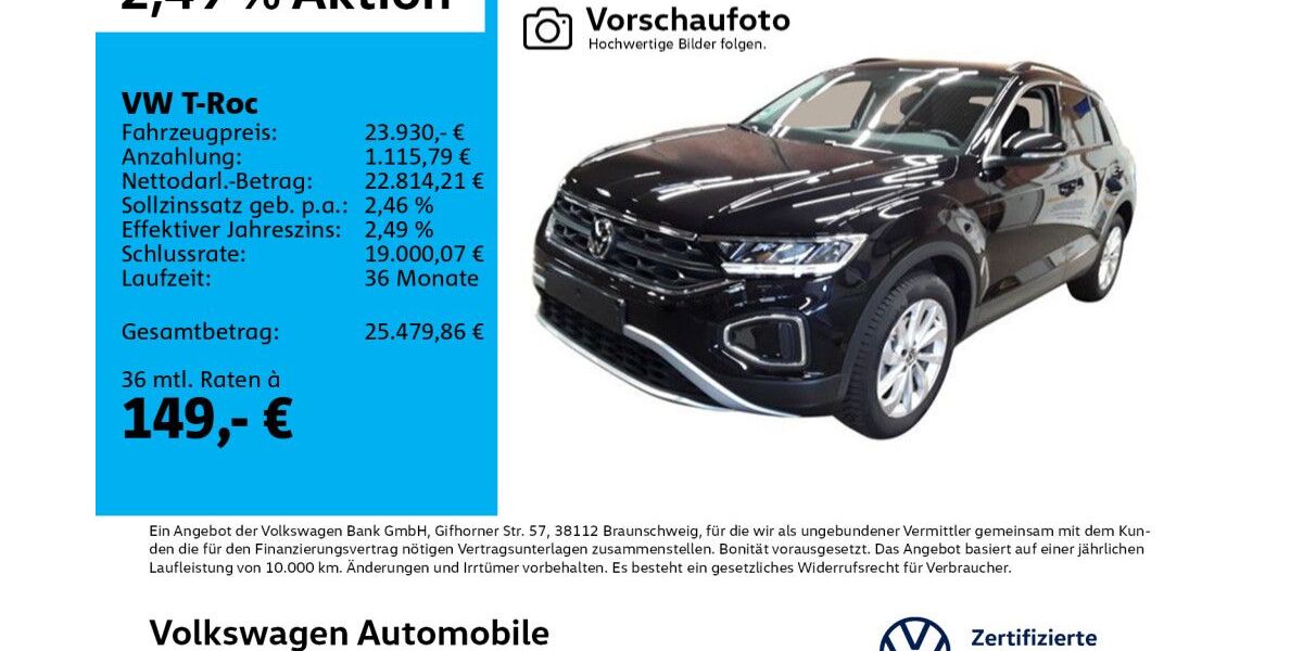 VW T-Roc 7.030 km 23.930 &euro; Leipzig 04277