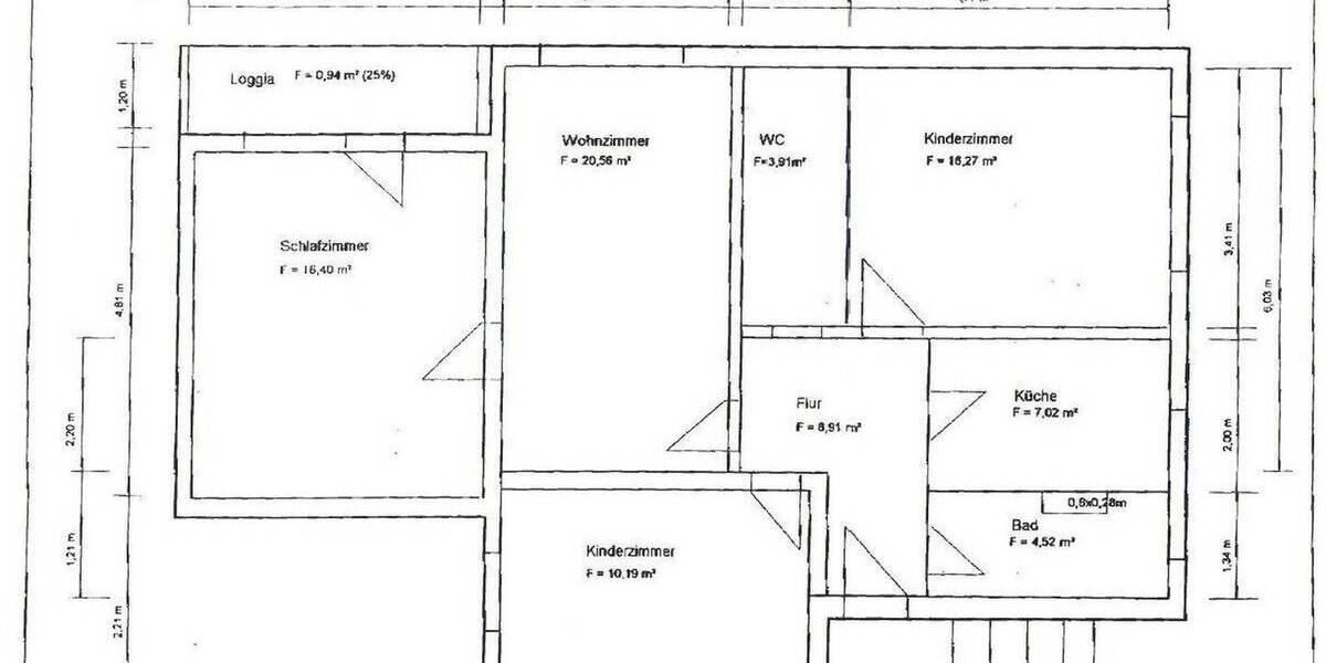 Etagenwohnung Leipzig Mockau-Nord - 4 Zimmer, 88 m&sup2;, 179.000&euro; | Angebot:26150684