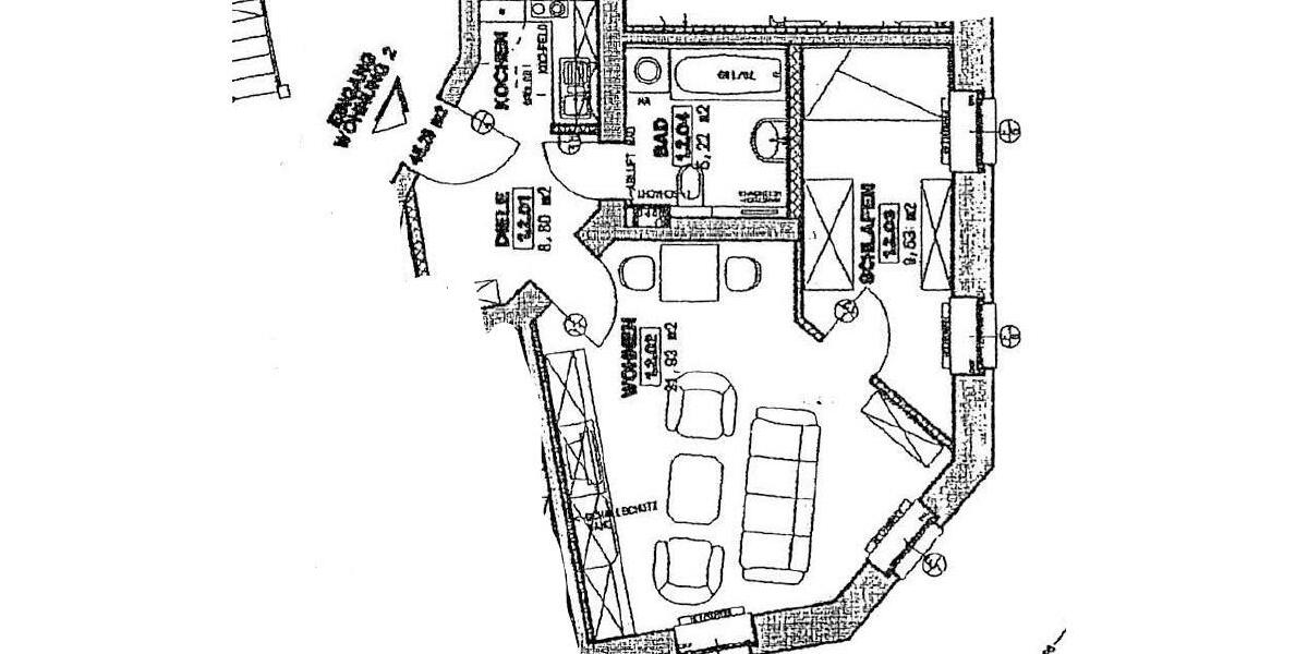 Etagenwohnung Leipzig Südwest - 2 Zimmer, 45 m&sup2;, 405&euro; | Angebot:23686668