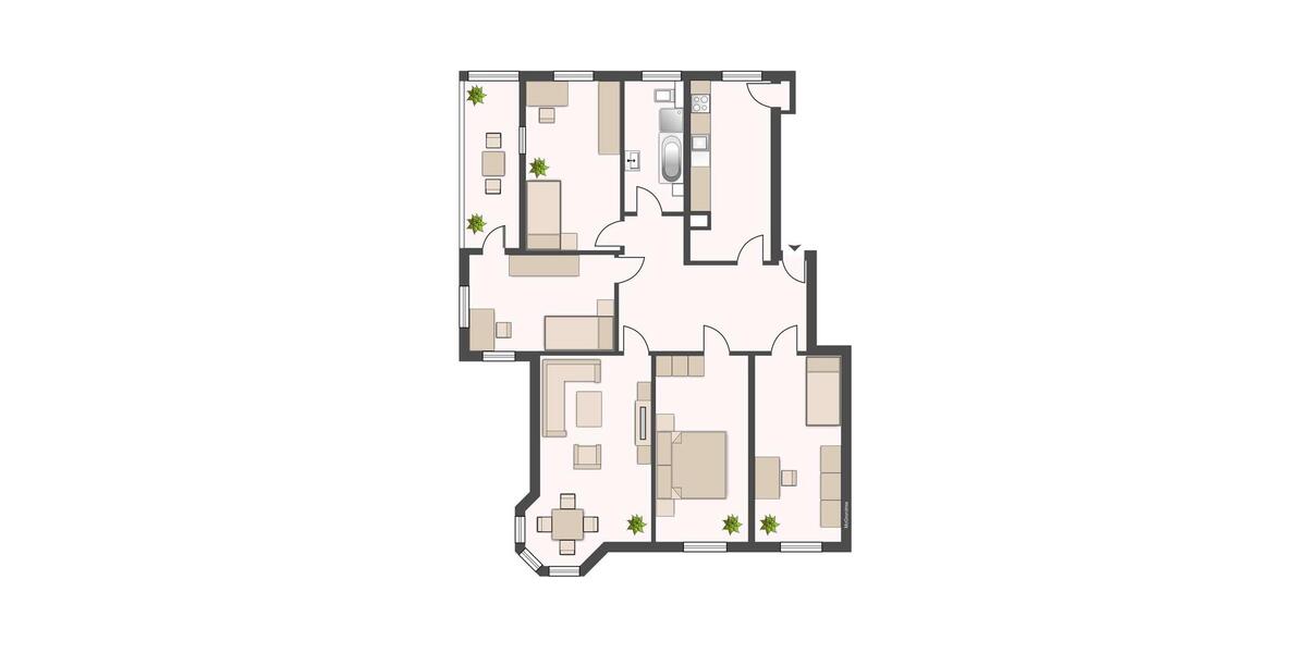Etagenwohnung Leipzig Mitte - 5 Zimmer, 130 m&sup2;, 1.749&euro; | Angebot:26623869