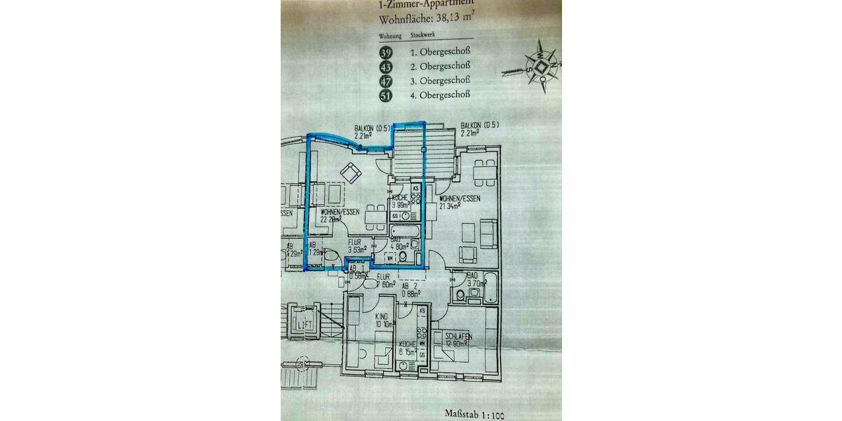 Etagenwohnung Leipzig Mitte - 1 Zimmer, 38 m&sup2;, 154.000&euro; | Angebot:25599091