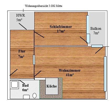 Etagenwohnung Leipzig Südwest - 2 Zimmer, 72 m&sup2;, 1.100&euro; | Angebot:26338574