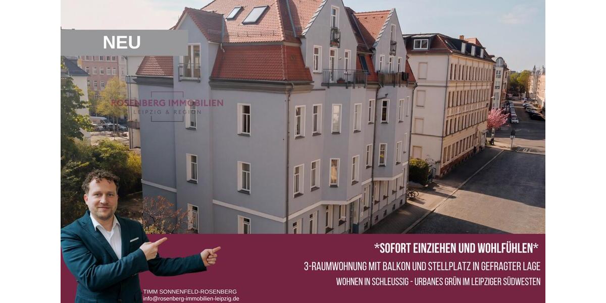 Etagenwohnung Leipzig Altwest - 3 Zimmer, 87 m&sup2;, 1.175&euro; | Angebot:26688588