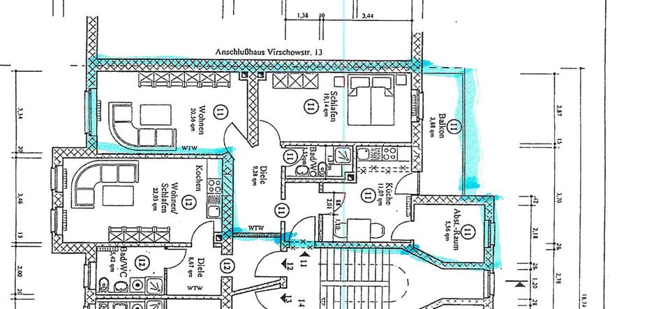 Etagenwohnung Leipzig Nord - 2 Zimmer, 73 m&sup2;, 640&euro; | Angebot:26675758