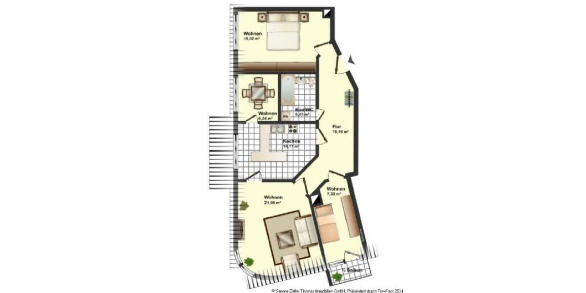 Vermiete schöne 4- Zimmer Wohnung in toller Lage 4 zimmer