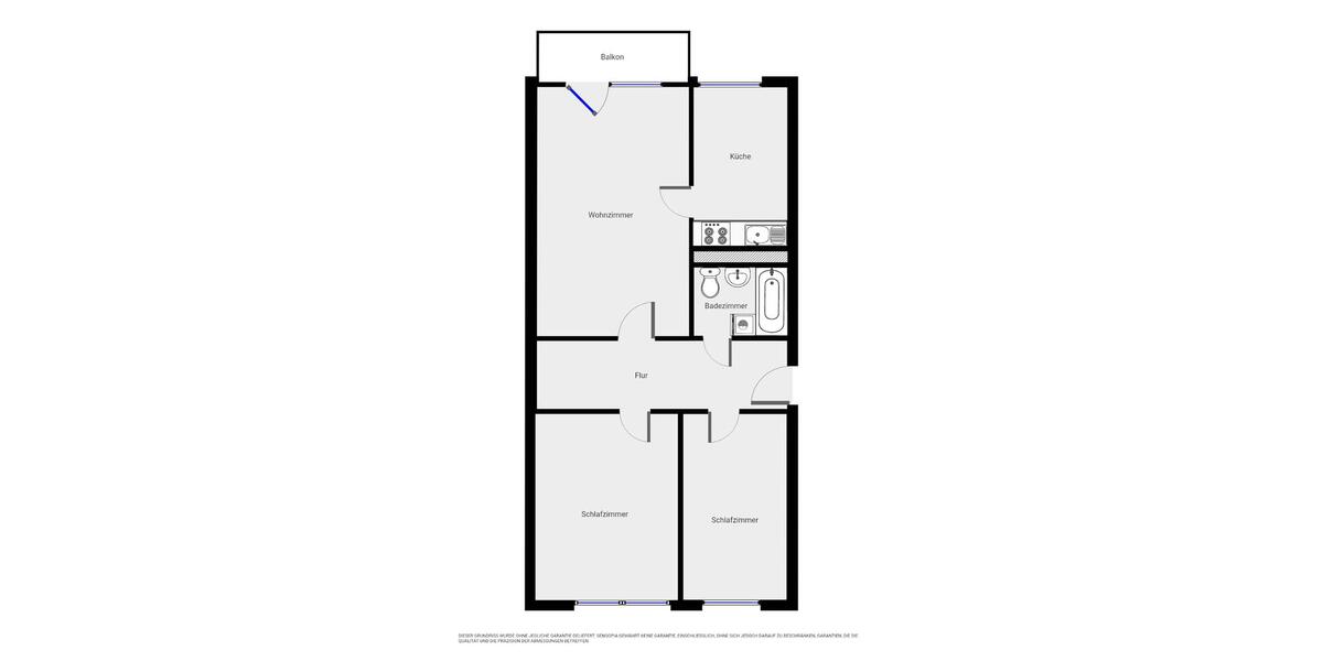 Erdgeschoßwohnung Leipzig Lausen-Grünau - 3 Zimmer, 68 m&sup2;, 525&euro; | Angebot:26068182