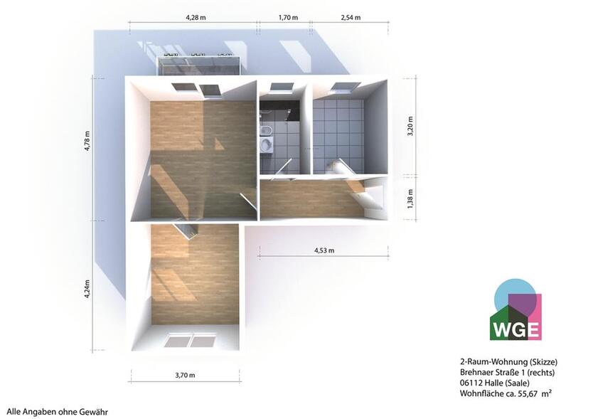 2-Zimmer-Wohnung, frisch saniert! zimmer