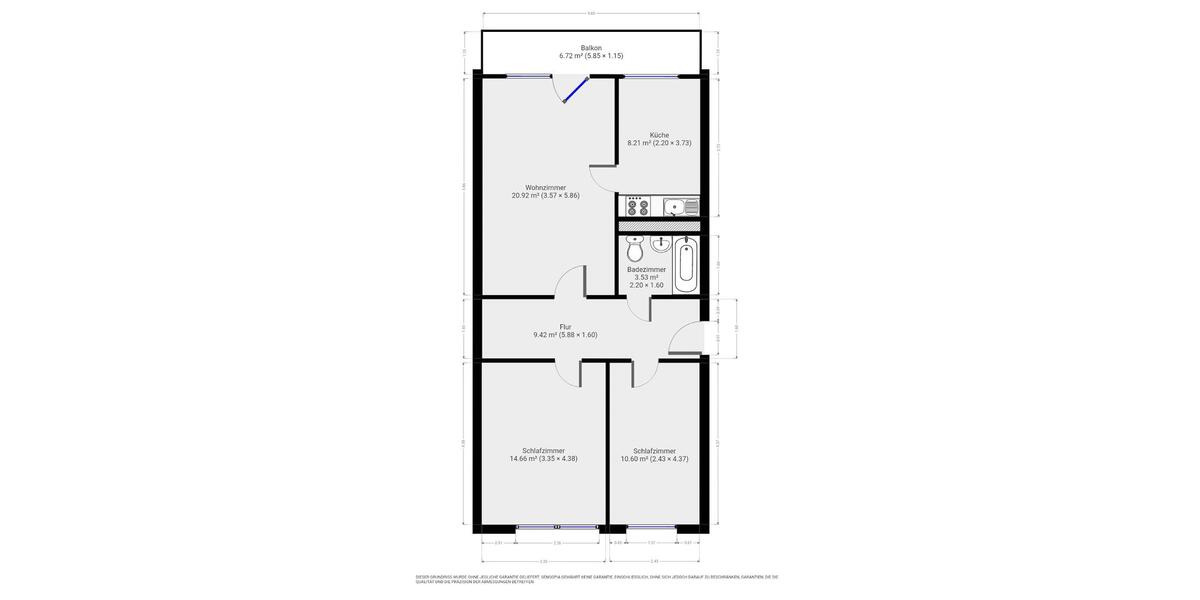 Etagenwohnung Leipzig West - 3 Zimmer, 70 m&sup2;, 527&euro; | Angebot:25317388