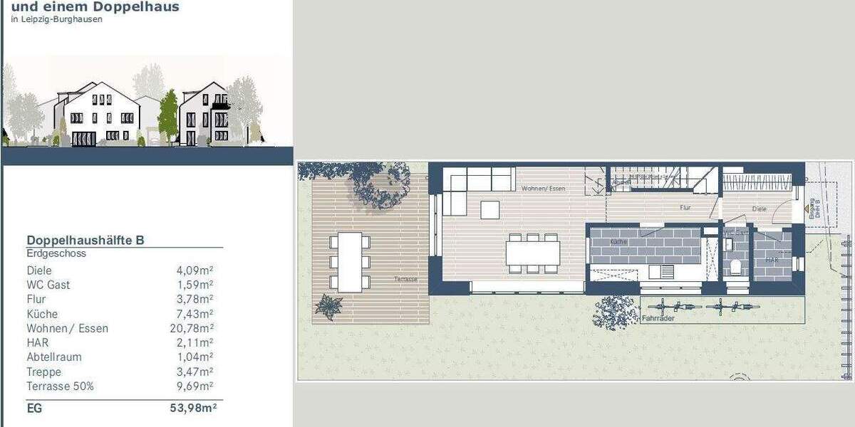 Mehrfamilienhaus, Wohnhaus Leipzig Burghausen-Rückmarsdorf - 4 Zimmer, 122 m&sup2;, 479.000&euro; | Angebot:25997410