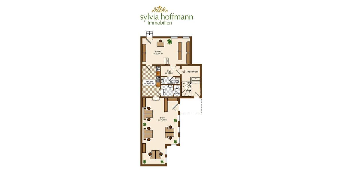 Gewerbeobjekt Leipzig Plagwitz - 2 Zimmer, 80 m&sup2;, 500&euro; | Angebot:26695631