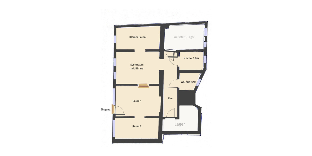 Co-Working in Galerie: Büro für KreativeCoachGrafik zimmer