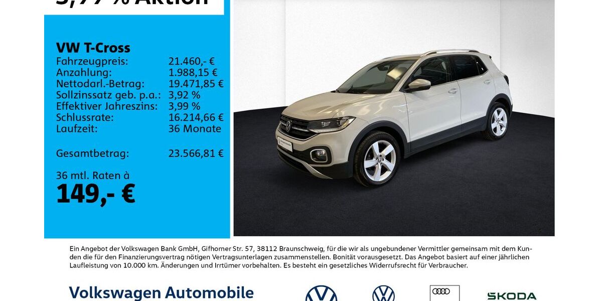 VW T-Cross 27.319 km 21.460 &euro; Leipzig 04178