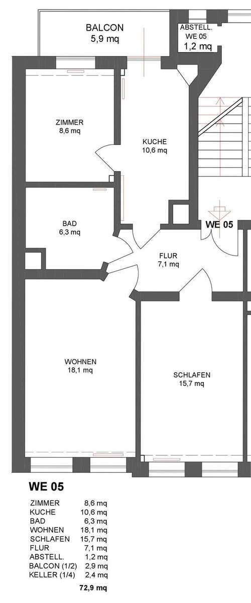 freie 3-Raum-Wohnung mit Balkon in ruhiger Wohnlage Leipzig- Stötteritz 3 zimmer