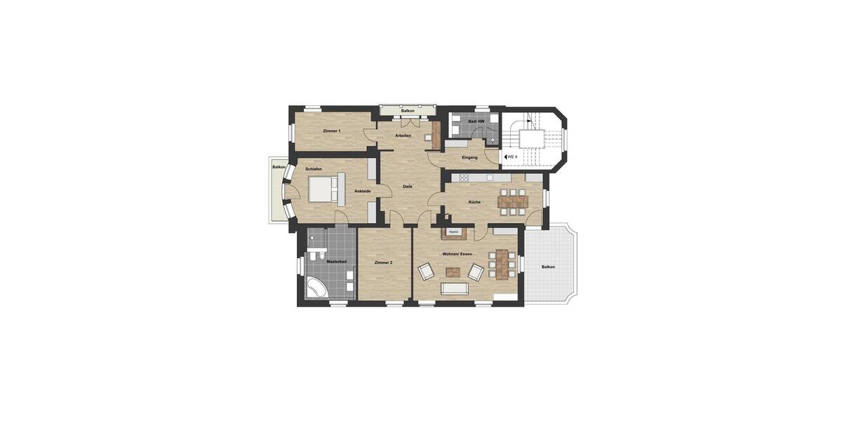 Etagenwohnung Leipzig Mitte - 4 Zimmer, 201 m&sup2;, 2.483&euro; | Angebot:25852904