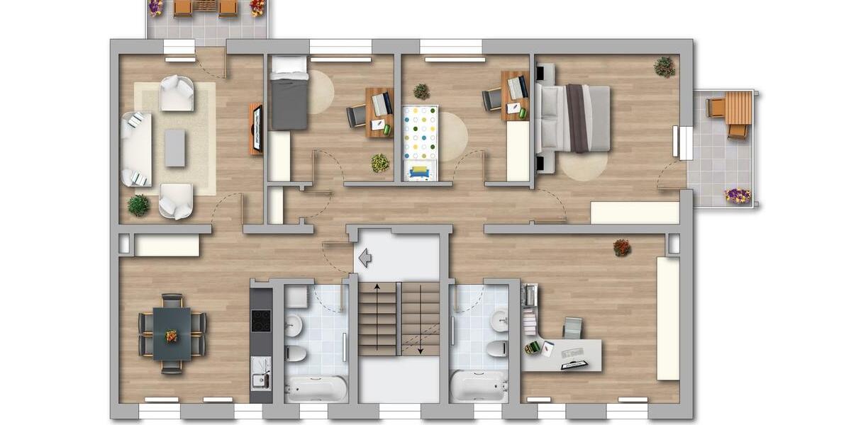 Etagenwohnung Merseburg - 5 Zimmer, 119 m&sup2;, 836&euro; | Angebot:26304904