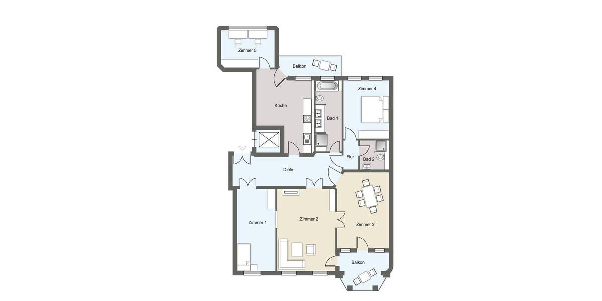 Etagenwohnung Leipzig Zentrum-Nordwest - 5 Zimmer, 147 m&sup2;, 590.000&euro; | Angebot:24486057
