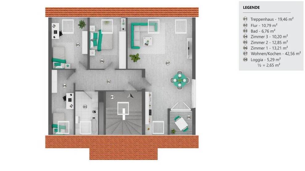 Gute Ausstattung I Einbauküche I Stellplatz und Loggia
