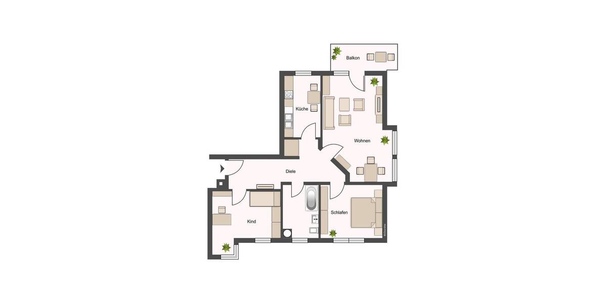Etagenwohnung Leipzig Probstheida - 3 Zimmer, 84 m&sup2;, 249.500&euro; | Angebot:26555634