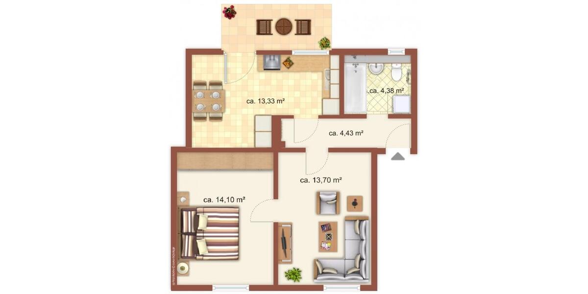 2-Raumwohnung mit Balkon 2 zimmer