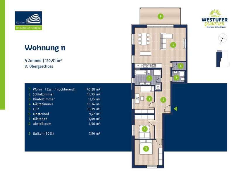 Seenaher Wohntraum mit durchdachtem Grundriss: 4-Raum-Whg. in Neubau, Erstbezug 4 zimmer