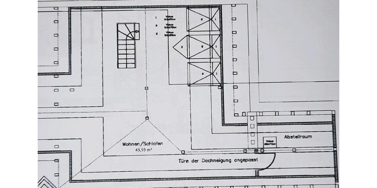 Mansardenwohnung 1 zimmer
