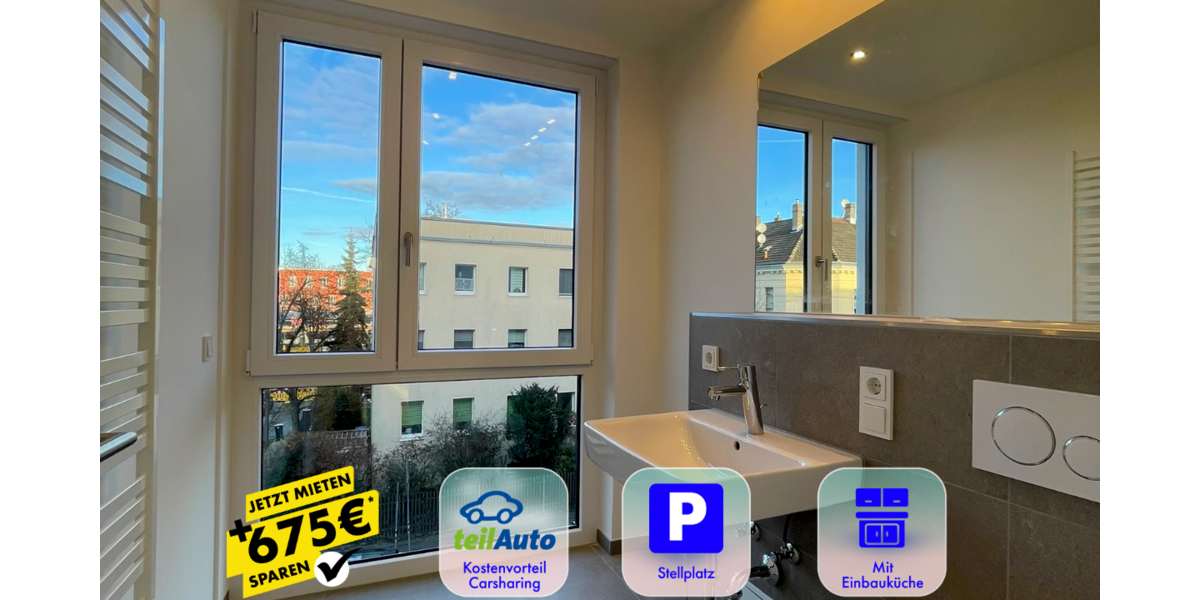Etagenwohnung Leipzig Nordwest - 4 Zimmer, 92 m&sup2;, 1.494&euro; | Angebot:26083081