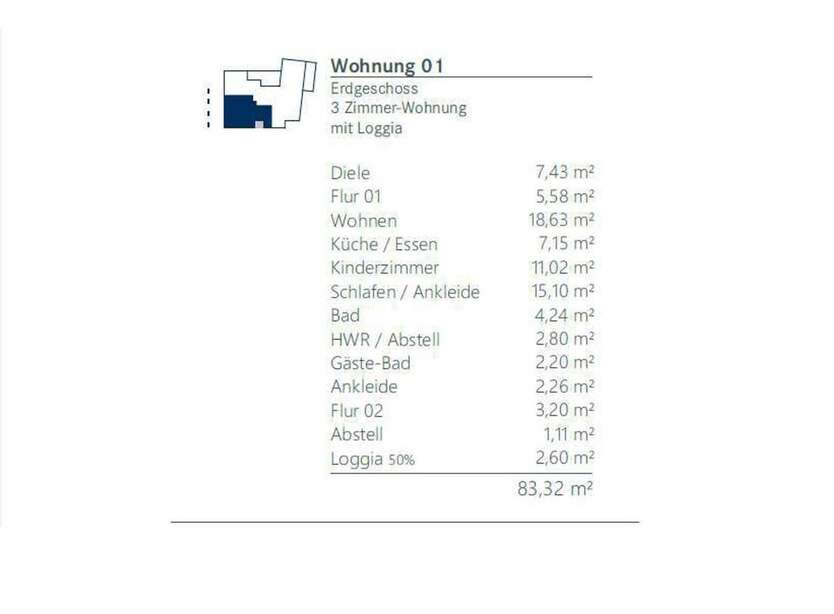 Exklusiver Neubau in Schleußig: Großzügige 3-Raum-Wohnung mit Gästebad, HWR, Abstellraum & Loggia 3 zimmer