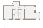 Etagenwohnung Leipzig Schönefeld-Abtnaundorf - 2 Zimmer, 52 m&sup2;, 587&euro; | Angebot:26257994