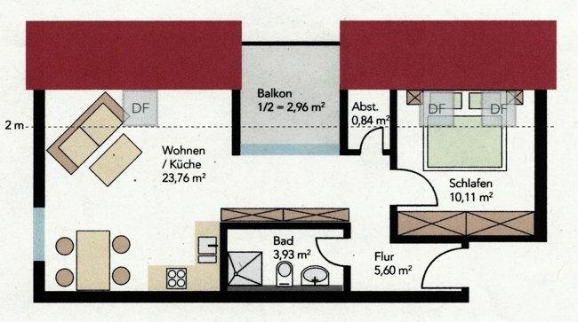 Etagenwohnung Schkeuditz - 2 Zimmer, 47 m&sup2;, 105.000&euro; | Angebot:27045945